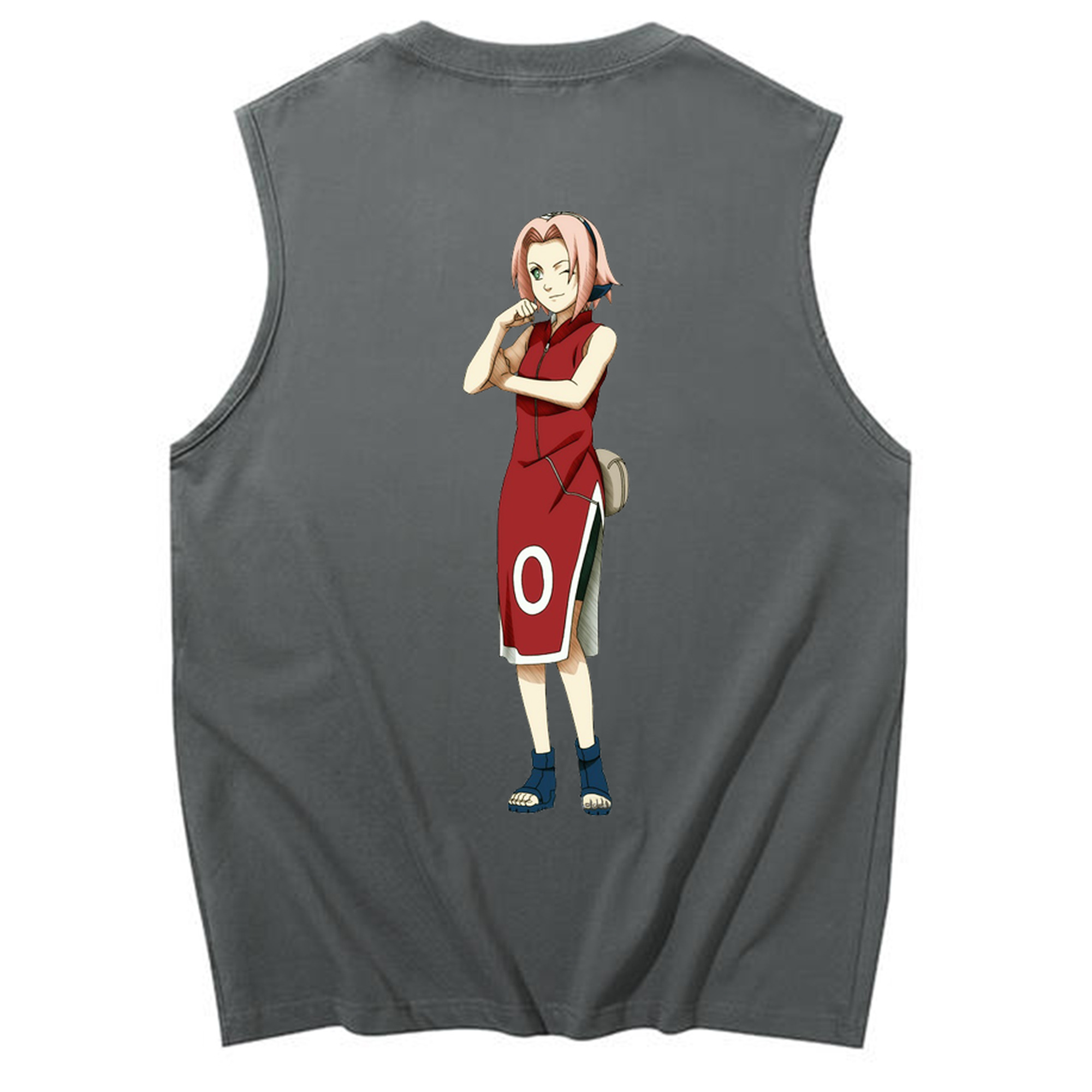 （画像用） NARUTO -ナルト- 春野サクラ Haruno Sakura コットン100％タンクトップ（背面プリント）
